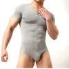 Aismz Slim Fitness Uomo Sospensorio Body Body Shaper Bodybuilding Tuta Pagliaccetto Corsetto Modale Boxer Dimagrante Biancheria Intima