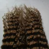 Boucle Micro Ring Machine Made Remy Hair Extension 200g Brésilien Remy Virgin Deep Curly Micro Ring Hair