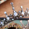 Mariage mariée diadème couronnes bijoux baroque grand rond mariée blanc strass roi reine couronne cheveux accessoires bal concours 5322888