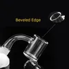 Beveled Edge Quartz Banger 4mm thick 25mm Smoking Nails 14mm male female 45 90 Degree for glass water bongs Dab Rigs