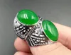 Natural Jade A Gotel Xinjiang Hetian Quartzite Jade Green Emerald Men039S Jade Ring9729433