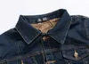 Denim Jacket Fur Collar Men Winter Jeans Jacket With Fur For Men Coat Fashion Bomber With Brown Faux Leanther Fleece6566716