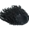 120g Nowy 3C 4C Afro Kinky Curl Ponytailer Cabelo Humanitko Natural Clip w Ponytails Kawałki do włosów Haarstukje Paardenstaart spotkał 5 kolorów