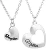 Love Mother Daughter Heart Collana mamma Dual Heart Pendenti per le donne Gioielli per i membri della famiglia Regalo per la festa della mamma