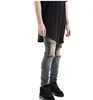 Mens Slim Fit Ripped Skinny Jeans Fashion Designer Distressed Denim Black Joggers Genou Trous Washed Destroyed Jeans Stretch Biker Trousres