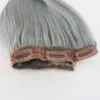 5 klipsów jednoczęściowy klips w ludzkich przedłużeniach włosów z koronkowymi prostymi brazylijskimi dziewiczymi włosami czysty kolor srebrny3702646