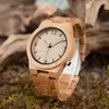 2018 BOBO BIRD WD27 Bamboo Wooden Watch for Men Unique Lug Design Top Brand Luxury Quartz Wood Band Night Green Pointer Wrist Watc7702112