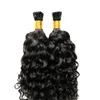 10"-26" Brazilian Curly Wave Human Hair Extensions I Tip Hair Extensions Human 100G 100S Glue Fusion keratin stick tip hair extensions