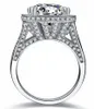 Choucong Eternity Engagement 10ct Stone 5A Zircon stone 14KT White Gold Filled Women Wedding Band Ring Sz 5-11 Gift