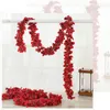 زهرة الاصطناعية الوستارية الكوبية زهرة سلسلة الزهور الزفاف جدار خلفية الديكور المنزل شنقا الملحقات وهمية الزهور جارلاند