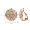 Yourefs 6 par Set Round Zircon Ear Clip Earrings Fashion Jewelry 18K Gold Plated Woman Jubileum Julgåva2210