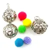 10pcs/lot Silver Alloy Mini Heart With Buttons Ball Beauty Oysters Beads Cage Locket Pendant Aromatherapy Perfume Essential Oils Diffuser