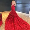 Fabulous Rose Train Prom Dresses Sexy Spaghetti Straps Zipper Backless Party Gown Saudi Arabia Glamorous Sweep Train Mermaid Prom Dress