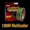 4 supports 100M / 300M / 500M / 1000M Lignes de pêche multicolores 4 tissages ligne tressée disponible 6LB-100LB 4-tisse PE ligne de pêche Strong1