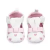 Newborn Baby Girls Shoes Infant Princess Style Love Heart Print Breathable Non-slip Soft Bottom Cack Baby Shoes