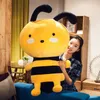 Dorimytrader, nuevo y encantador juguete de peluche de abeja de dibujos animados, muñeco de abeja de dibujos animados gigante, almohada, regalo, decoración de boda, 31 pulgadas, 80cm, DY50515