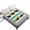 متعدد الألوان المرقعة ورقة السرير هندسية مخطط مجهزة ورقة التوأم كامل الملك الملكة bedclothes ديب جيب فراش غطاء