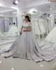 Dubai Arabic New Fashion Vintage Full Lace Wedding Dresses A Line Off Shoulder Robe De Mariage Court Train Wedding Dress Bridal Gowns