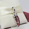 Nuovo 100% S925 argento sterling rosso corno italiano ciondola il branello di fascino adatto ai monili europei dei braccialetti delle collane dei pendenti Pandora284g