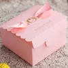 50X Lovely Candy Boxes Birthday Pink Blue Baby Christening Kid Boy Girl Decoration Baptism Baby Shower Paper Favors Gift Box For Guest