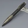 Luxury Black Carbon Fiber Crystal Star Rollerball Pen Stationery Office School Supplies Writing Smooth Ball Point Pennor som gåva