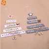 Joyeux Noël Lettre Pendentifs En Bois Ornements Ornement D'arbre De Noël Artisanat En Bois Pour La Maison Mur Décoration De Fête De Noël GA425346I