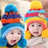 Sevimli Bebek Toddler Erkek Kız Çocuklar Sıcak Şapkalar Kulakflap Beanie Karikatür Kintted Kap Kış Bebek Şapkalar Çocuklar Fotoğraf Sahne Toptan