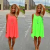 Neue Mode Sexy Casual Kleider Frauen Sommer Sleeveless Abend Party Strand Kleid Kurze Chiffon Minikleid Boho Womens Kleidung Kleidung Kleidung