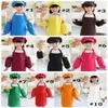 10 Colors Kids Aprons Pocket Craft Cooking Baking Art Children Painting Dining Bib Kitchen Supplies