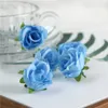 300PCSpack Fresh and artificial flowers small tea bud Simulation small tea rose silk flower decoration flower head DIY accessorie9836195