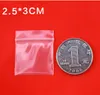 Wissen Breedte 2-3 cm Miniatuur Zip Lock Plastic Opslag Verpakking Tassen Voedsel Snoep Bonen Sieraden Reclosable Dikke PE Self Sealing Small Package