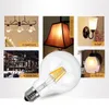 E26 E27 LED Bulbo 110/220 / 240V Edison Candle Light G80 G95 G125 Lâmpada de vidro transparente para luminária de candelabro de pingente retrô