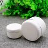 20 50 100 250ml Tom vit Silver Edge Portable Refillerbar Plast Kosmetisk Makeup Face Cream Jar Prov Container Bottle Pot