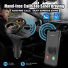 Transmetteur FM Bluetooth Appel mains libres Navigation vocale Lecteur de musique Chargeur de voiture Kit de voiture Bluetooth Support Micro SD TF