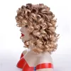 Parrucca riccia afro crespa corta per donna Parrucca sintetica per capelli Cosplay Parrucche bionde nere marroni rosse