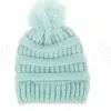 Kids Pom Pom Beanie Winter fester Strickhut Häkelknitkappe Wintermützen warme Kappen für Kind KKA57375694635