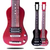 Hawaii style electric guitar lap steel travel guitar 6 strings Hawaii travel guitar Metallic Red Black mini in stock Free Shipping