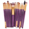 15 stks Cosmetische Makeup Borstels Set Poeder Foundation Eyeshadow Eyeliner Lip Brush Tool Merk Make-up Borstel 20 Sets / partij DHL GRATIS