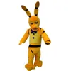 2019 venda Quente Cinco Noites em Freddy FNAF Brinquedo Assustador Amarelo Coelho Mascote Dos Desenhos Animados Roupas de Natal