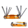 Folding Bike Repairing Tools 7 in 1 Fixing Bicycle Cycling Tool Kit Wrench Screwdriver Chain Carbon Steel Cycle Multifunction Tools