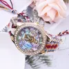 Sloggi Selling fashion Leisure Diamond alloy Cartoon owl dial Braided rope Drawstring luxury gift dress Ms Quartz watch2640