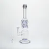 Real Image 35cm Tall starka oljeplattor glas bongs med 14.4mm Joint Size Bowl Recycler Dab Rigs 8 Beaded Filter Glas Vattenrör Saftes Ship