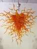 Amber Art hanger lampen 110/220V AC LED Hand geblazen glas kroonluchter beroemde huizendecoratie LED -verlichting