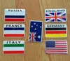 Fashion Car Styling National Flag 3D Metal Chrome Aluminium Alloy Emblem Badge Sticker For American Australia France Germany England Italy