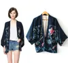 Phoenix Baskı Kimono Yarasa Kollu Hırka Lady Kimono Ceket Kadınlar Cape Giyim