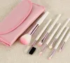 100 satz 7 stücke Make-Up Pinsel Set Persönliche Erröten Lidschatten Pulver Foundation Gesichts Kosmetik Mit PU Tasche 9 farben auf lager