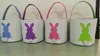 Ins Paskalya Bunny Sepetleri Saklama Çantası Tavşan Kulakları Hediye Çanta 4 Renkler 23 * 25 cm C3602