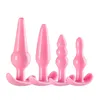 4pcsset silikonowy wtyczka anal tyłek tyłek wtyczki dildo od anus koraliki buttplug prostata masażer dla dorosłych gejowskie zabawki dla mężczyzn Women4476760