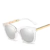 Occhiali da sole vintage alla moda Donna Uomo UV400 Occhiali da sole con rivestimento a specchio nero Occhiali da sole retrò a vita bassa Oculos de sol