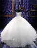 Brudklänningar underbar bollklänning älskling pärlor blommor golvlängd charmig bröllopsklänning